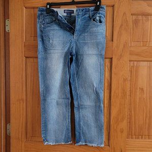 Democracy "Ab" solution cropped jeans size 14